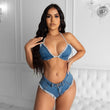 Sexy Jean Swimsuit Women 2 Pieces