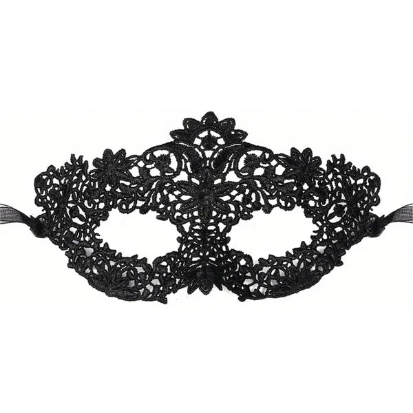 2pcs Elegant Black Lace Masquerade Mask Set for Couples