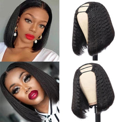 Straight V Part Wigs For Women Daily Wigs 8-16 inch