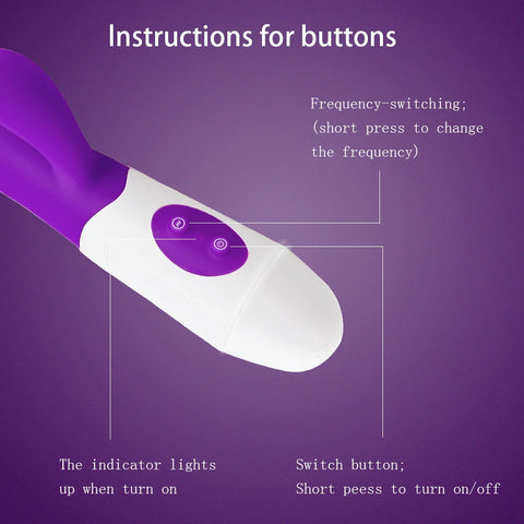 Dual Vibration 10 Speeds Female Vagina Clitoris Massager