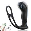 Telescopic Vibrating Dildo Anal Plug Bluetooth