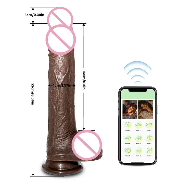 Telescopic Female Vibrator Dildo for APP Remotely