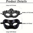 2pcs Elegant Black Lace Masquerade Mask Set for Couples