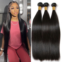 Bone Straight Human Hair Bundles Long 30Inch