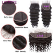 Hair 3/4 Bundles With Frontal Closure HD Transparent Lace Frontal